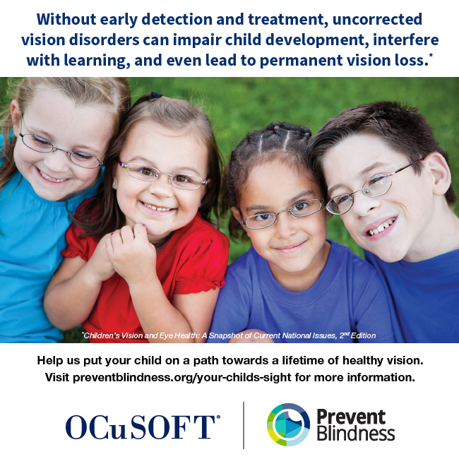 Without early detection and treatment, uncorrected vision disorders can impair child development, interfere with learning, and even lead to permanent vision loss.
