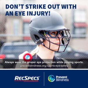 Don't strike out with an eye injury!