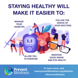 Staying Healthy Will Make it Easier to manage your diabetes.