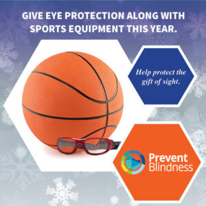 Give eye protection along with sports equipment this year.