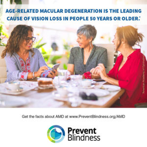 Age-related Macular Degeneration is the leading cause of vision loss in people 50 years old or older